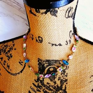 Betsey Johnson Colorful Gemstone Necklace